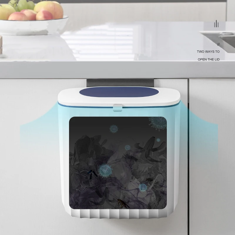 Compact 8L Pedal Trash Can Lid Wall Decorative Mini Rubbish Bin Simple Airtight Rectangular Storage Patio Bathroom Recycling