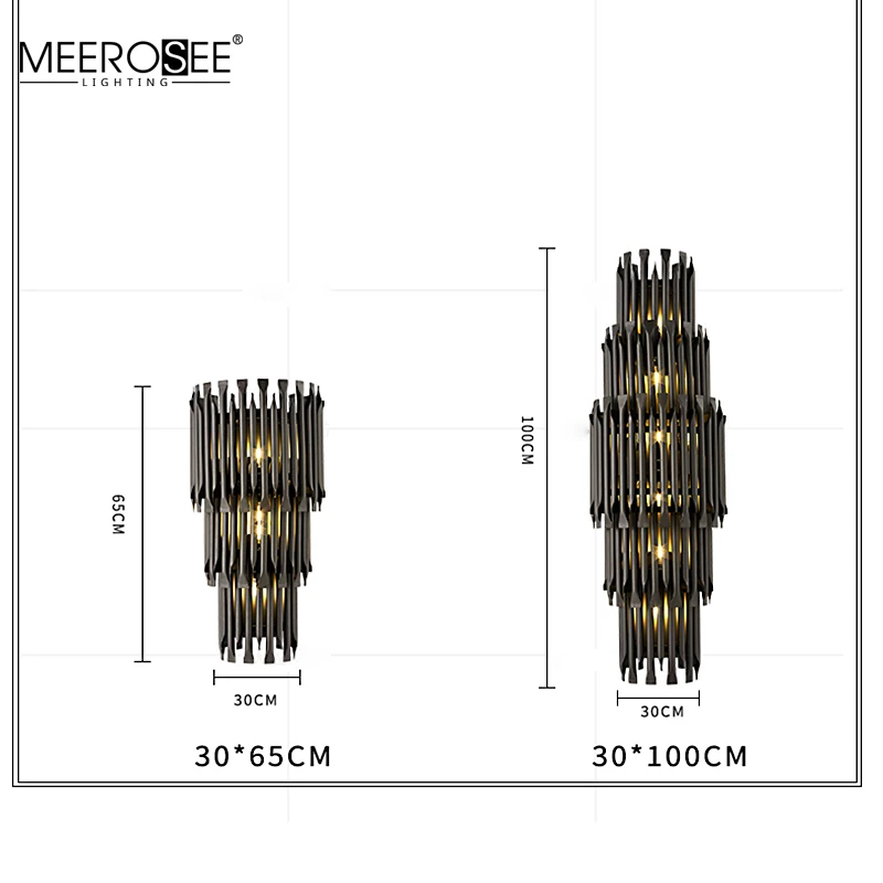 MEEROSEE Post-modern Wall Light Luxury Creative Corridor Hotel Lobby G9 Wall Lighting MD86738