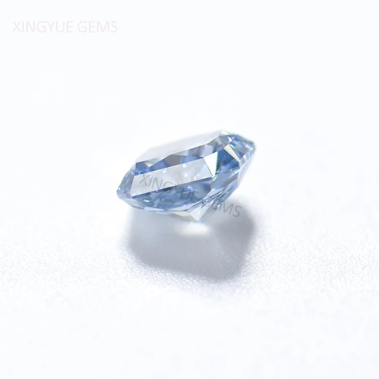 Carat Radiant Shape Fancy Blue HPHT Diamond Lab Grown