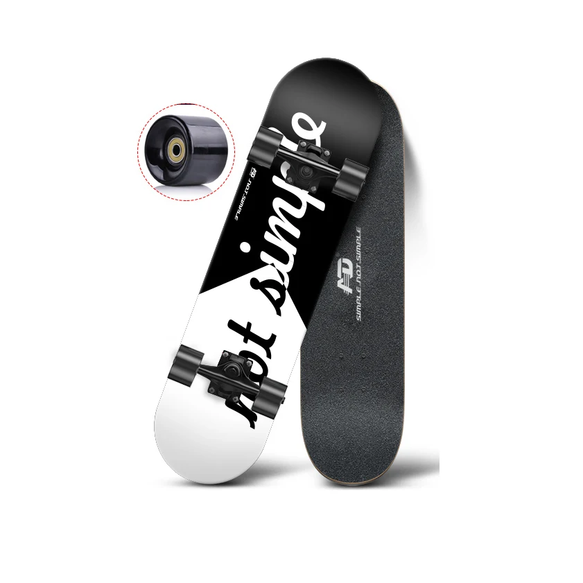 Skateboard complet en bois d'érable PU roues - Planche à roulettes Skateboard complet en bois d'érable PU roues - Planche à roulettes