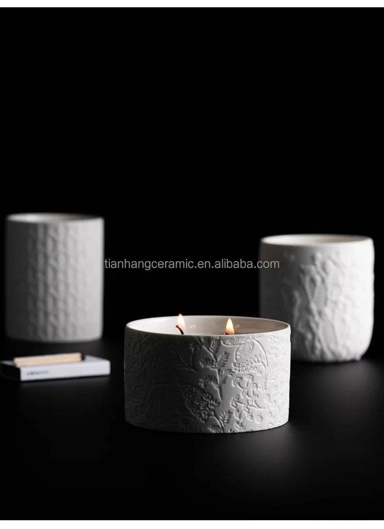 Wholesale Ceramic Candle Jar  Luxury Soy Wax Scented Candles box For Home Decoration Birthday.jpg