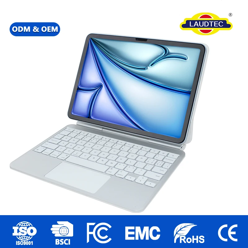 Funda magnética al por mayor de aleación de aluminio con teclado para iPad Pro de 11
