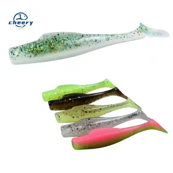 Soft Fish T-Tailed Bionic Lure 6.5cm 2.3g Plastic Bait 6pcs TPR Material Carp Artificial Soft Bait for Sea Bass Salmon Target – Soft Lure – view 2