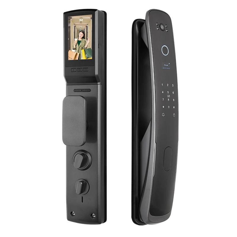 Fingerprint Smart Electronic Fully Automatic Password Card High Security APP with Camera Door Lock