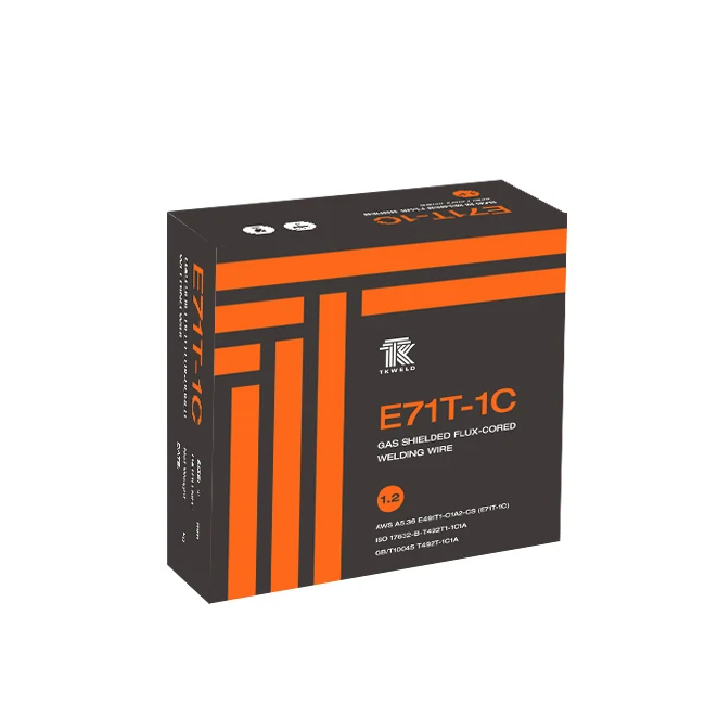 2025 TKweld E71T-1C Flux Cored Carbon Steel Welding Wire 1.0mm 1.2mm Mig Gas Shield OEM Customizable Spool