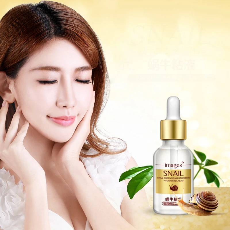 OEM Images Snail Extract Moisturizing Nourishing Essence Liquid Make Skin Tender Smooth Face Care Serum