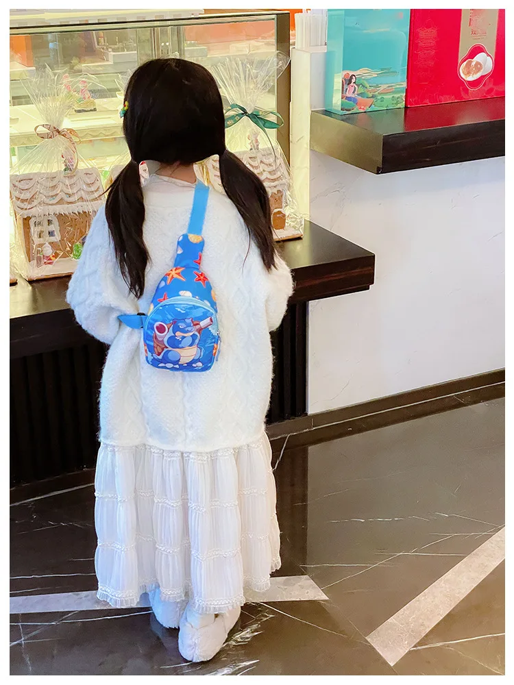 Hot Children Chest Pack Cartoon Anime Cute Poke Mon Pikachu Charmander Messenger Bags Waterproof Travel Crossbody Bags