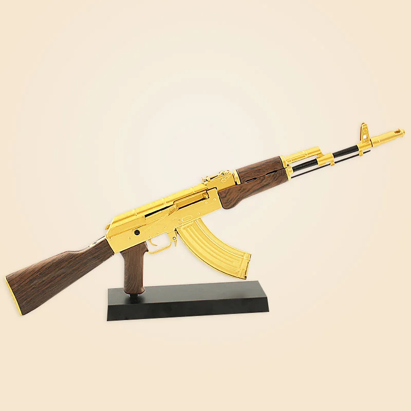 AK47 Model Miniature Metal Alloy Toy Rifle Realistic Mini Gun Model Ak 47 Assembly Toy Guns Ornaments
