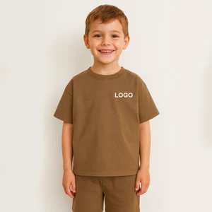 Custom Logo Kids Apparel Clothing Set Cotton Short Sleeve T-Shirt and Shorts Casual 2-Piece Outfit Children's Clothing Sets