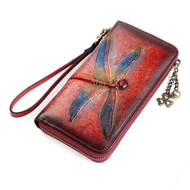 Hand Painting Landscape Leather Painted Credit Card Holder Multi Painting  Landscape Leather Wallet Purse Card Holder