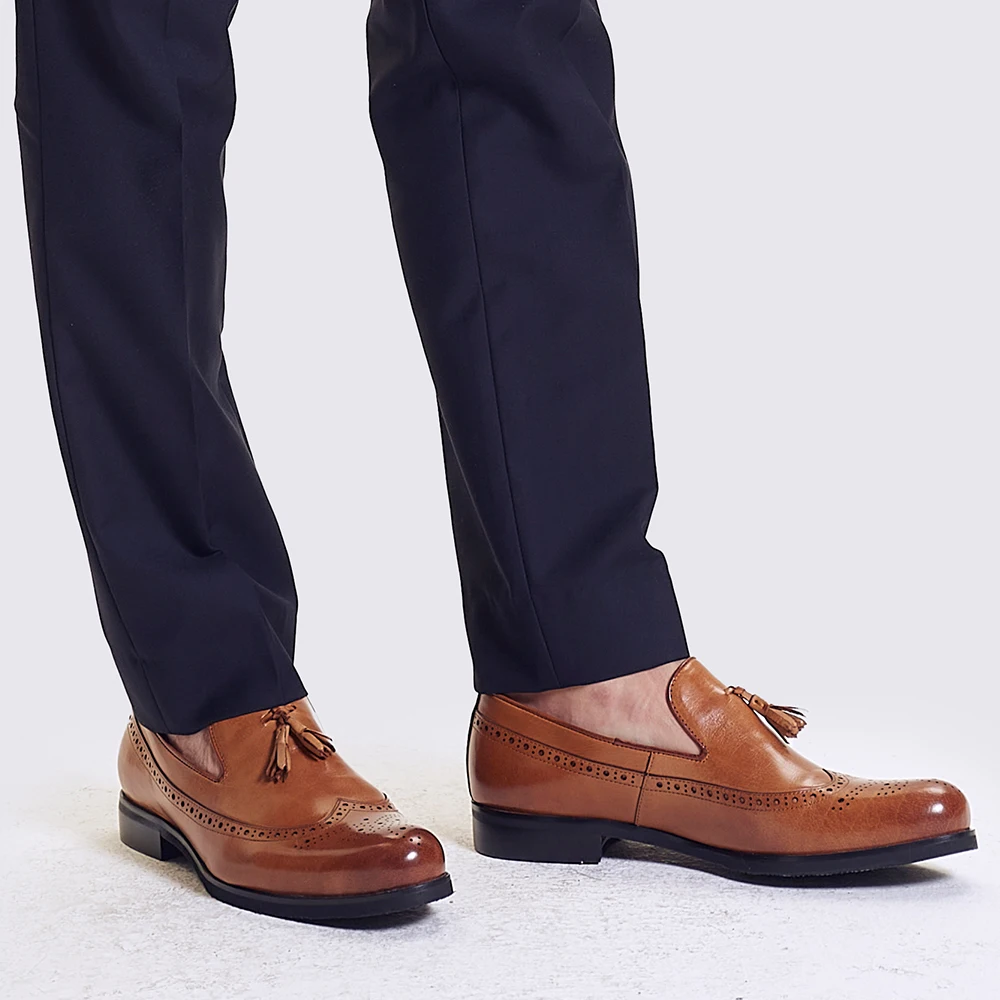 2023 Summer Autumn Slip-on Casual Loafer Men's Tassels Shoes Genuine ...