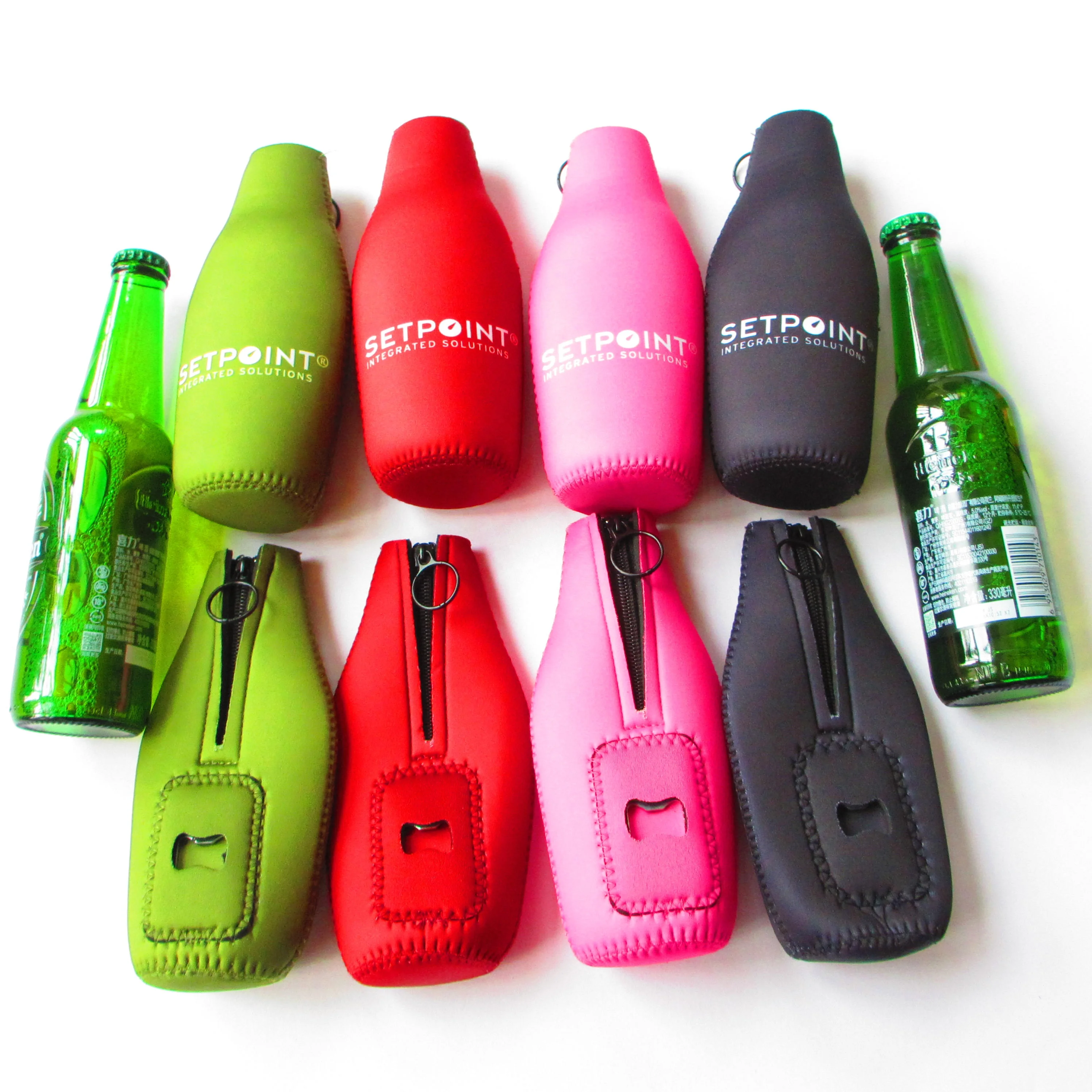 High Quality Custom Design Insulated Beer Bottle Holder Neoprene Beer Bottle Cooler Sleeve With