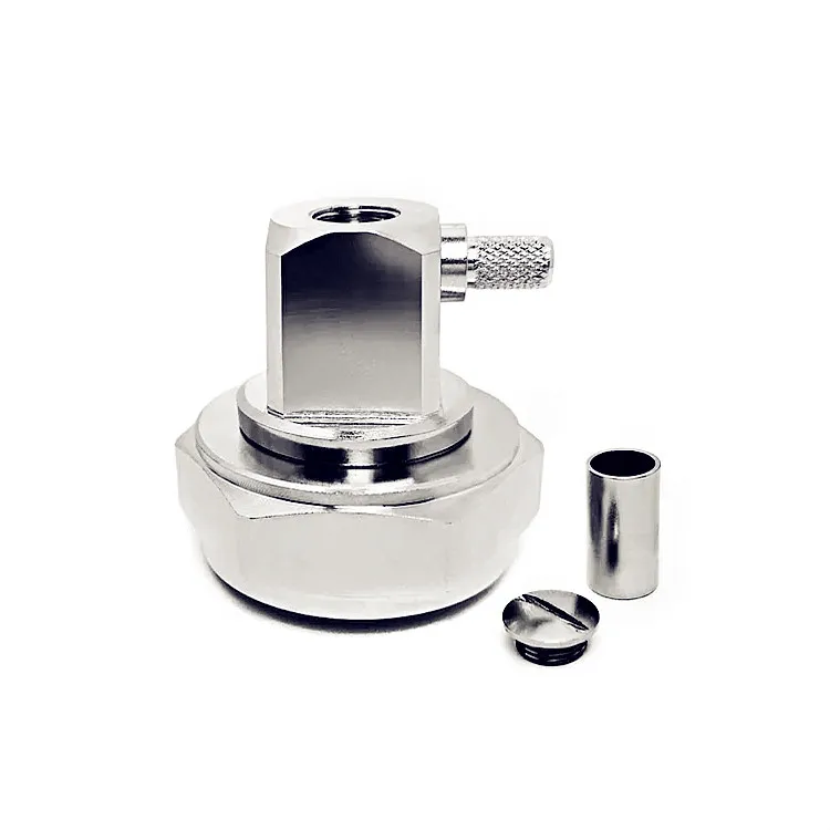 RF Coaxial 7/16 DIN Male Right Angle Crimp Type Connector for RG58 RG402 LMR195 Cable