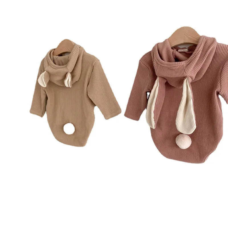 INS baby clothing spring and autumn cute rabbit ears long sleeve baby climbing clothes even hariyi children's clothing