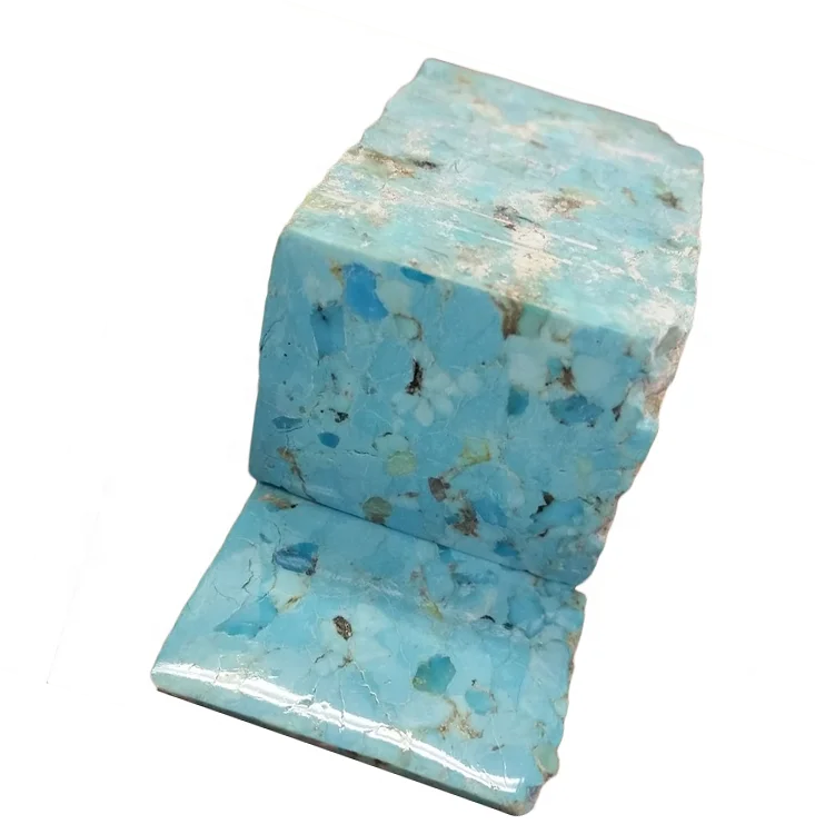 USA Compress Turquoise Block Material Natural Turquoise Gemstone Rough Slab Lot Arizona Mine Kingman