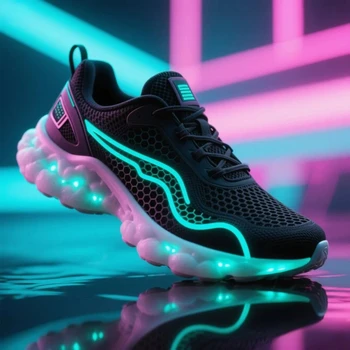2025 New Style Lace-up Breathable Mesh Sneakers Custom Men's Shoes Light Weight Hard-wearing Running Shoes With Fashion Trend