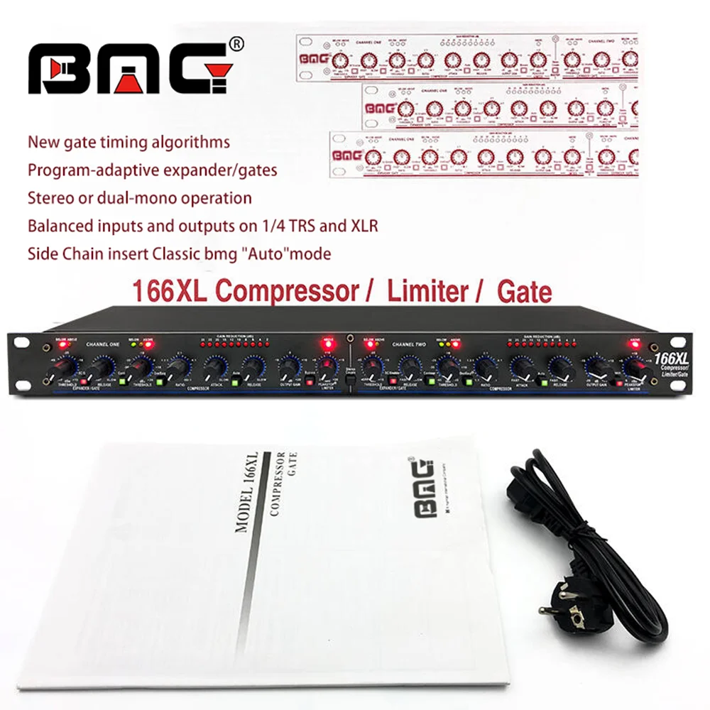 DBX 166XL 2チャンネルコンプレッサーリミッター・ノイズゲート付き