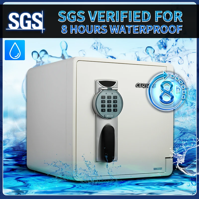 CEASAFE Waterproof Cabinet Hotel Home Cabinet Safe with Biometric Fingerprint Lock for Securing Money Box