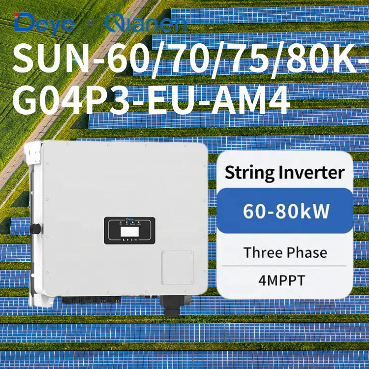 Deye SUN-60/70/75/80K-G04P3-EU-AM4 Three Phase deye on Grid Inverter 480V Output High Efficiency 98.5% Energy Saving