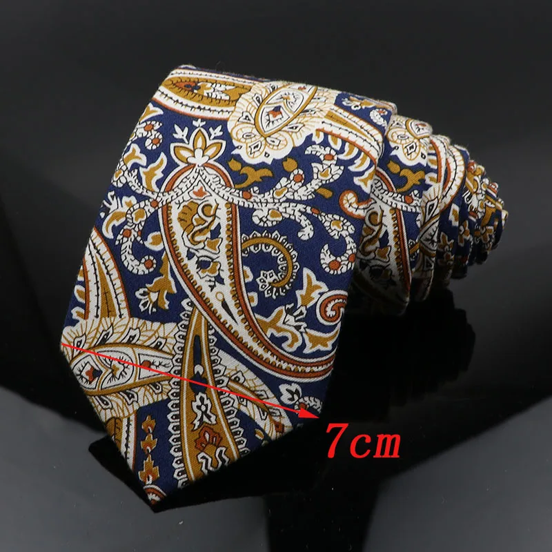 New Paisley Cotton Neck Tie for Men & Women - Perfect for