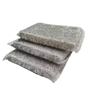 Sunway Stainless Steel Cleaning Sponge & Kitchen Cleaning Sponge Metallic Esponja Multi-purpose Dish Scrubbing Sponge Products