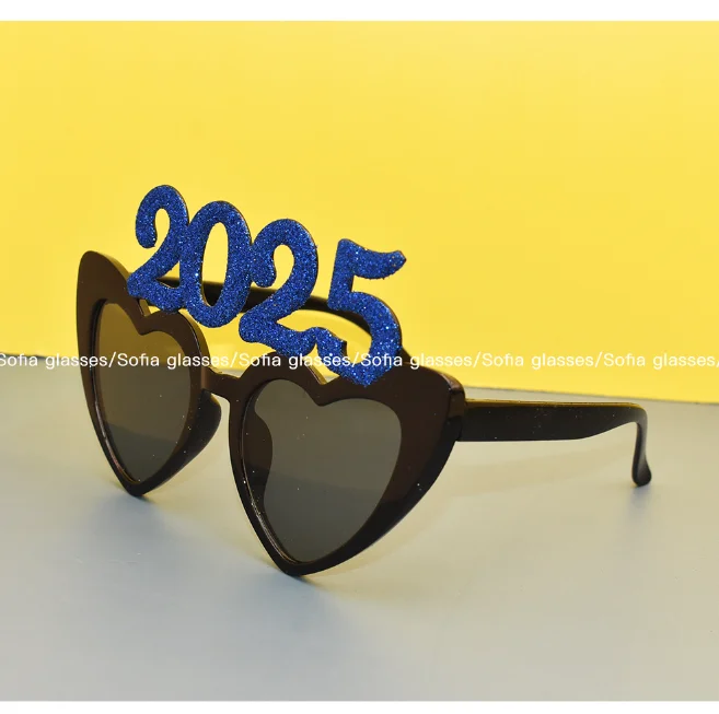 Lot De 12 Lunettes De Fête Nouvel An 2026 - Carton Argenté 12 Designs - Accessoires Photo Amusants Pour Adultes Et Enfants
