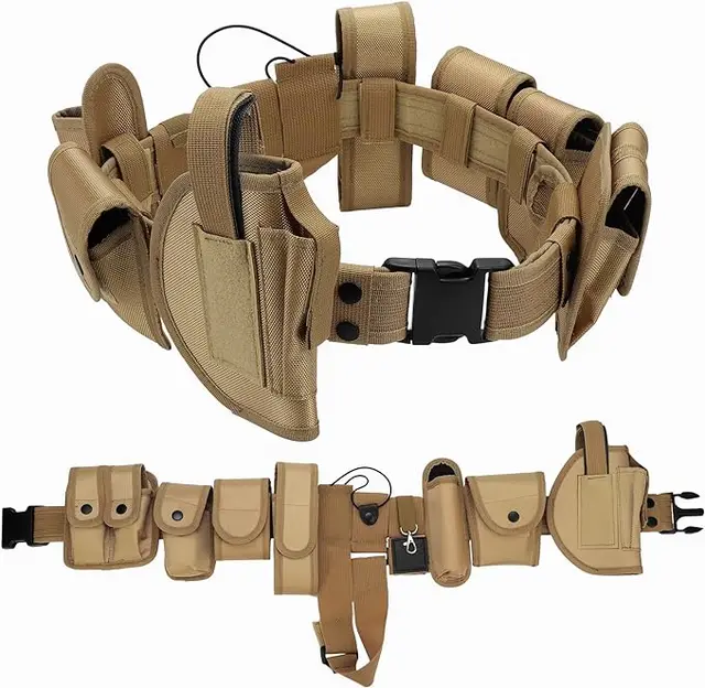 Hot sales 10pcs Set Oxford Fabric Modular Equipment Tactical Utility Security Duty Belt detachable accessory bag waist cover