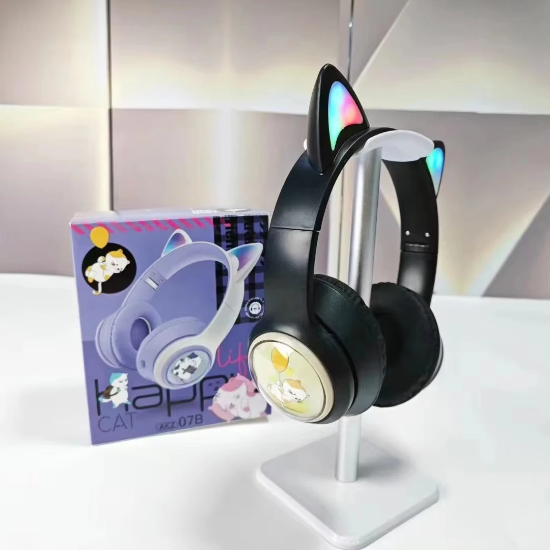 AKZ-07 Headset Stereo - Cute Cat Ear Wireless Headphones