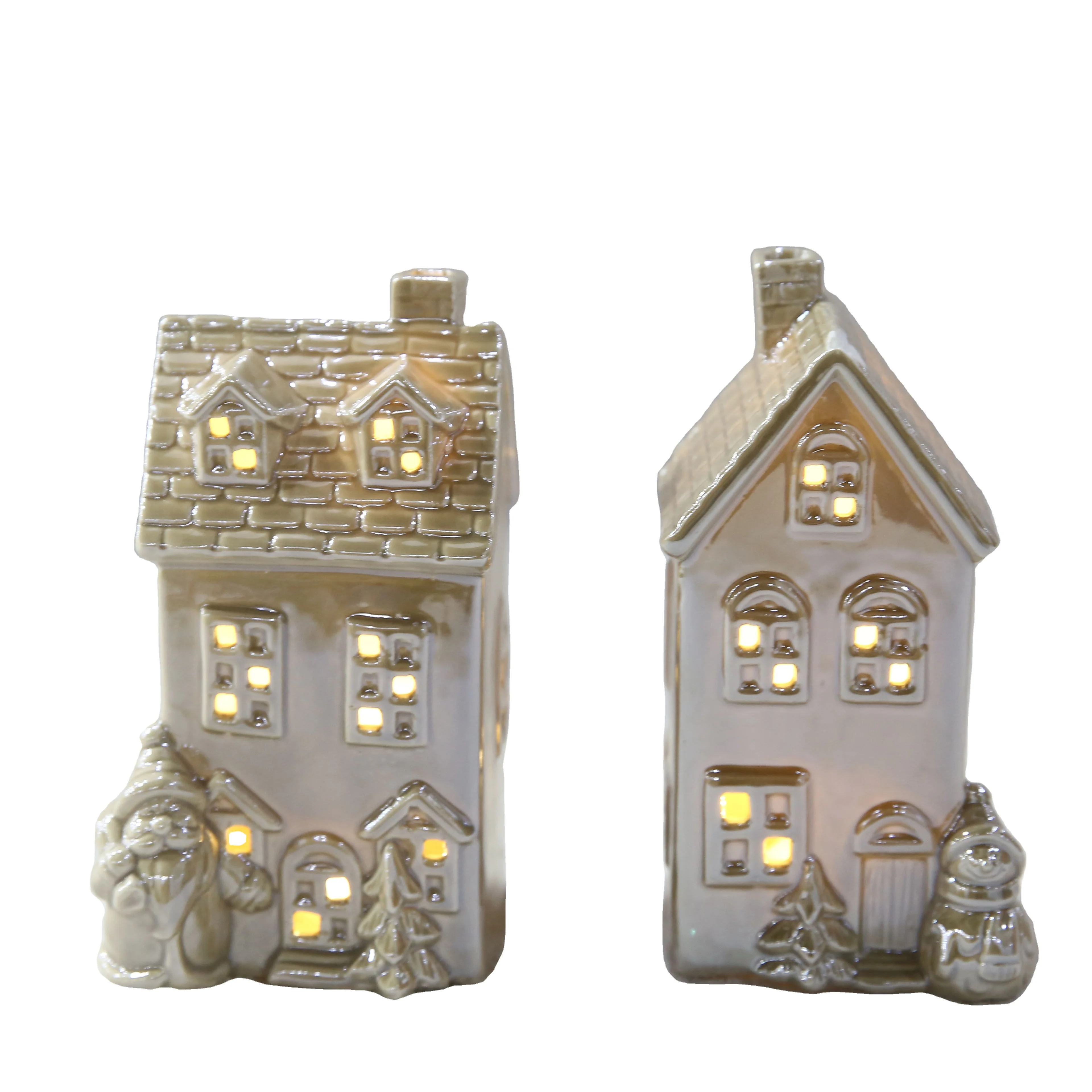 Casa De Porcelana Branca Decorativa Para Atacado - Buy Iluminado Casas Da  Aldeia De Natal De Cerâmica,Natal Luz Forma Do Cavalo,A Forma Da Casa Com O  Papai Noel Product on 