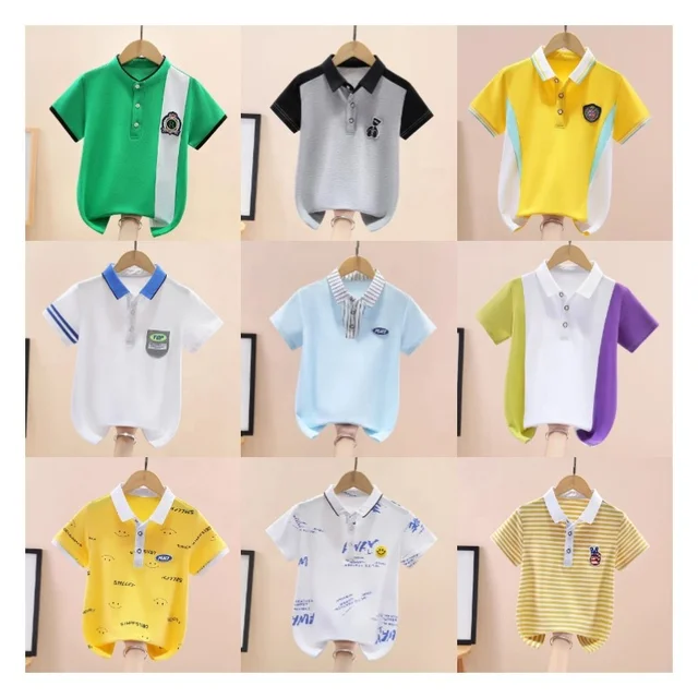 baby fashion Polo T shirt kids tops child wear make up wholesale clothes boys polo shirts