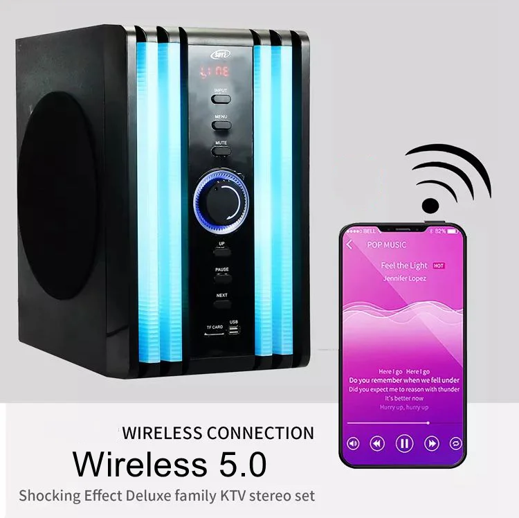 5.1 Channel Active Amplifier Bt Function Home Theater System Multimedia