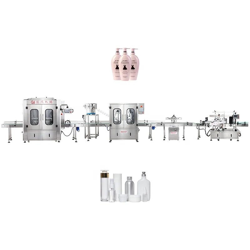 Automatic Bottleing Line Liquid Detergent Filling Automatic Filling Production Line Shampoo Filling Capping Labeling Machine