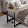 Simple bedside table black frame 60*40 cloth pattern