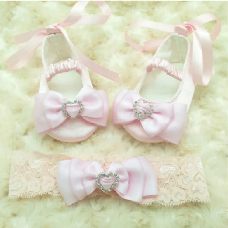 Прямая продажа с фабрики, красивые туфли принцессы балерины для девочек, детские туфли под платье для малышей, обувь благословения с повязкой на голову