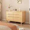 [Couleur bois entièrement naturelle] Commode à six tiroirs