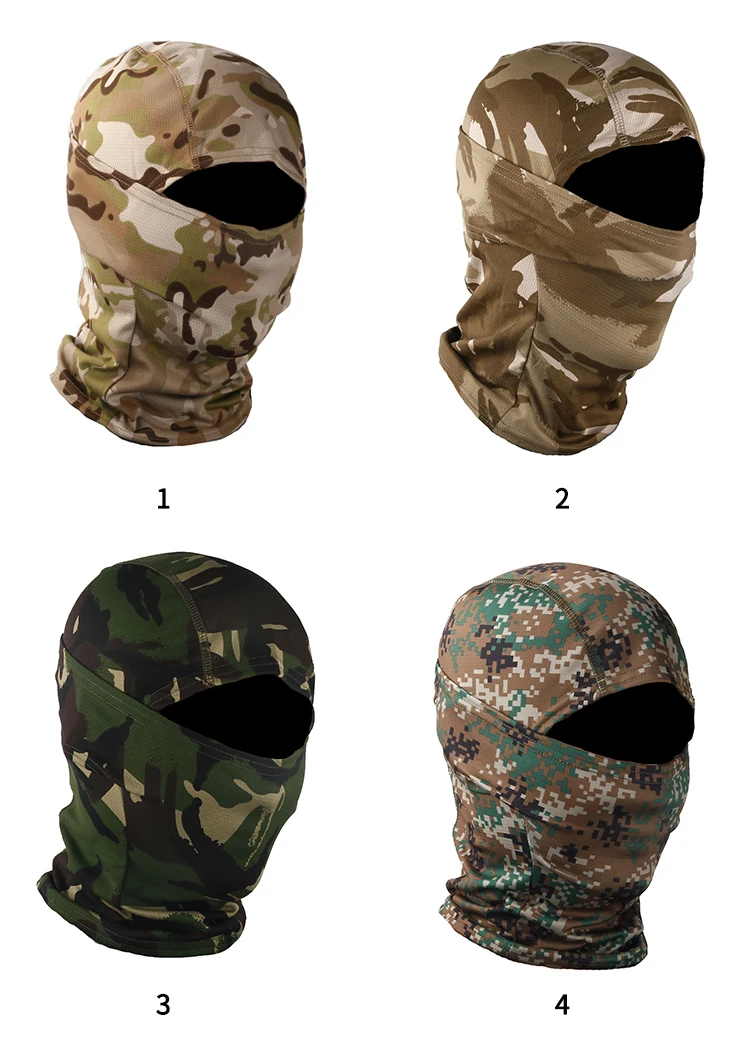 Custom Outdoor Cycling Face Mask Summer Breathable Camouflage Tactical ...