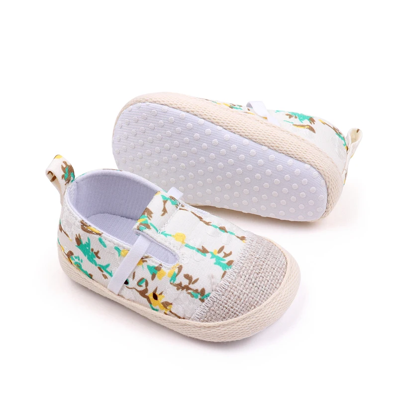 Baby Spring and Autumn New Fresh Small Floral Soft-soled Elastic Sleeve Walking Shoes factory