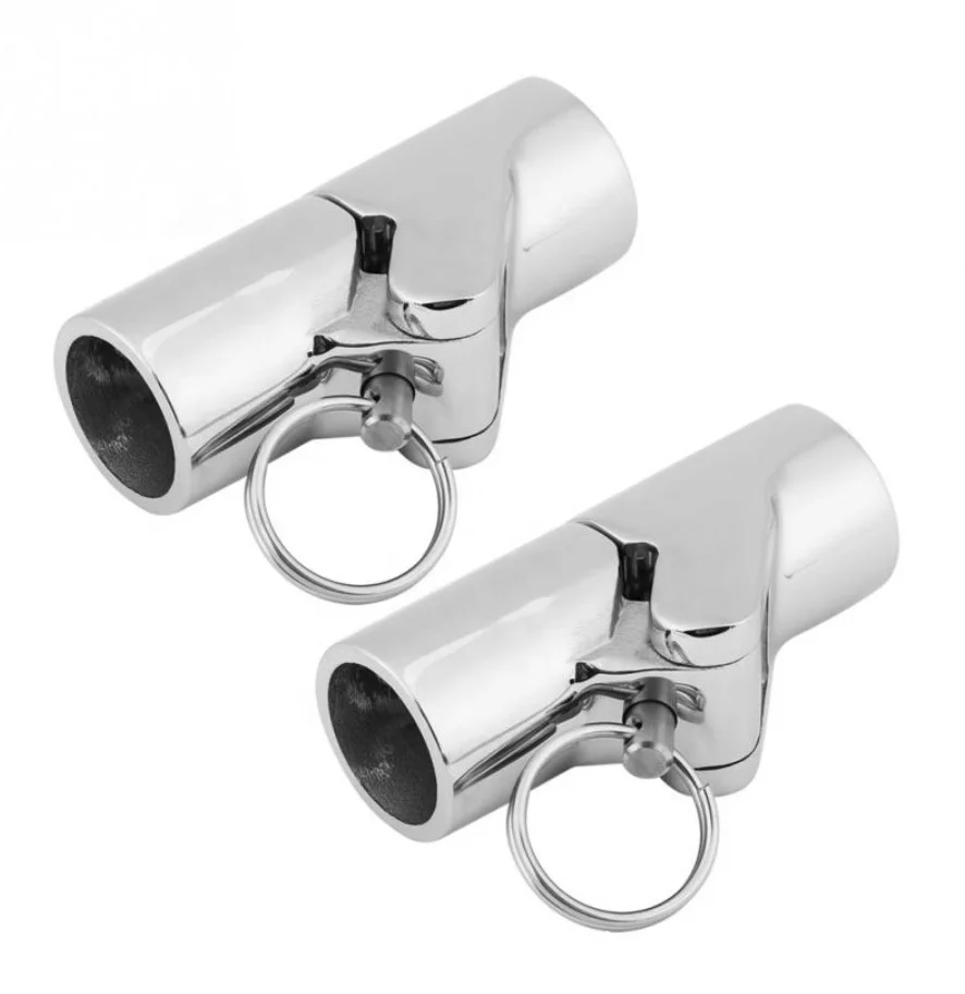 316 Stainless Steel Swivel Connector For 3/4" Boat Hand Rail - Folding Tube Fitting For Bimini, Canopy & Flag Poles