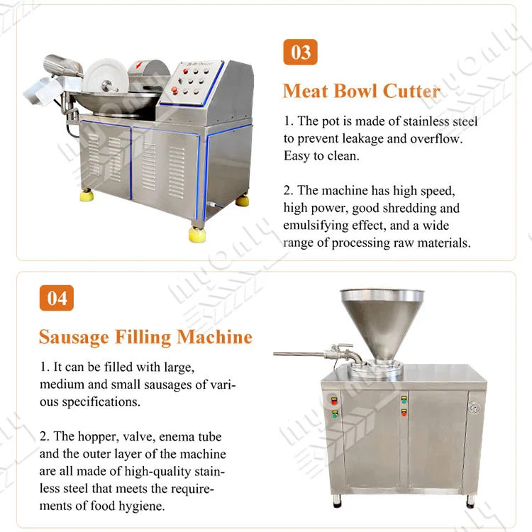 MY the Cheapest Salami Sausage Make Machine Hydraulic Sausage Stuffer Sausage Production Line