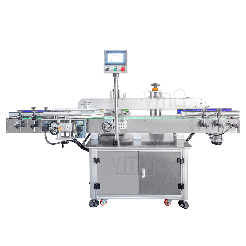 YIMU YM610 Laundry Detergent Shampoo Lube Oil Pet Plastic Bucket Flat Square Bottle Automatic Single Side Labelling Machine