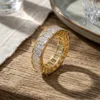 Argento S925 con intarsio in Moissanite e placcatura in oro.