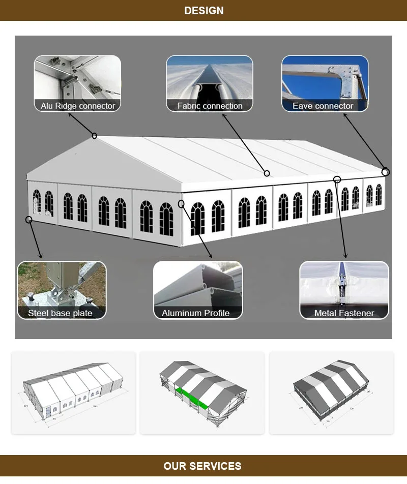 100m2 Wedding Custom Marquee Tent for Marriage Event