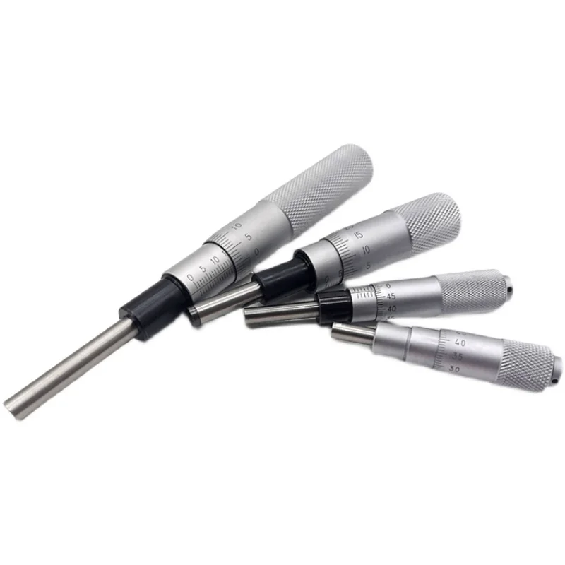 Micrometer Measuring Head Knob Square Head 0-6.5-13-25-50mm Fine-Tuning Cutting Alloy 1000 Series A±1% Tolerance Measuring