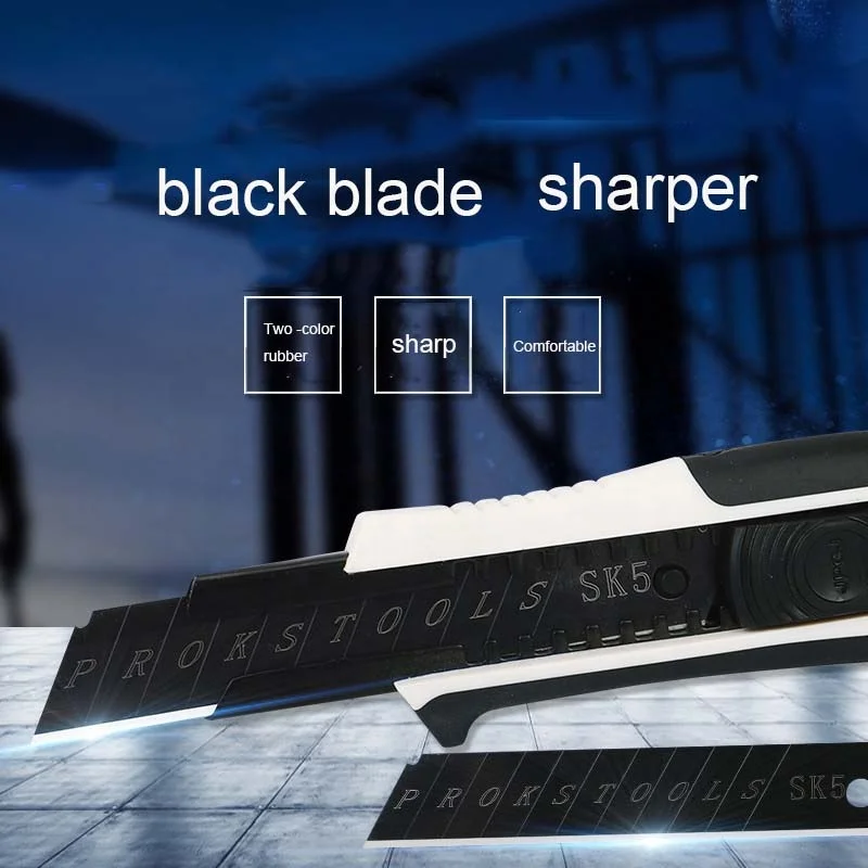 High quality black 9mm mini car foil utility knife Office paper cutter