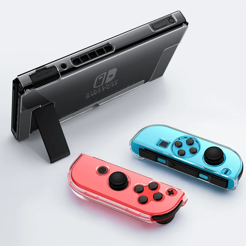 product laudtec custom luxury hard case for nintendo for switch joy cons crystal pc covers clear anti dust game accessories model mc1221-7