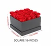 16 Rosas en Caja Cuadrada