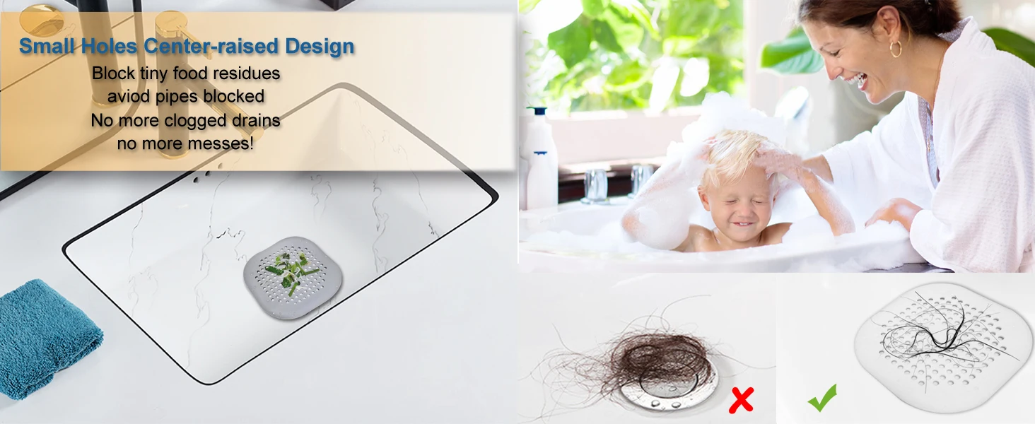 thumbnail image 2 of Disposable Floor Drain Stickers, Shower Drain Hair Catcher, Shower Drain Cover Square Filter Screen, Self Adhesive Hair Blocking Net For Bathroom, Laundry, Bathtub, Kitchen, Sink, Sewer 2 of 10