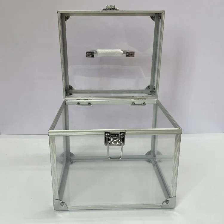 7.5 Inches Crown Case For Pageant Travelling Clear Acrylic Train Case