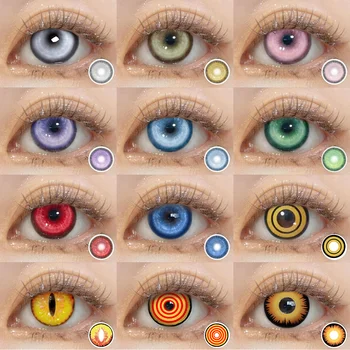 Lalens Cyber Eyes Anime Colored Contact Lenses Wholesale in Stock Power -1.00~-8.00 for Dolls Makeup Party Cosplay