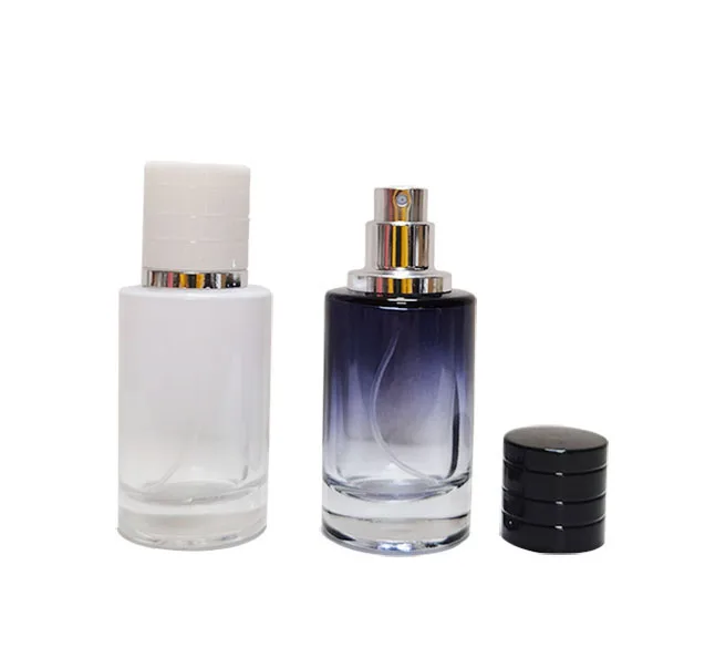 Wholesale 30ml Spray Luxury Perfume Bottle Cylinder Shape Empty Refillable Glass Perfume Bottles With Screw Sprayer Pumps